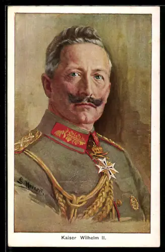 AK Porträt Kaiser Wilhelm II. in Uniform