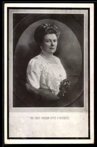 AK Halbportrait Herzogin Sophie von Hohenburg
