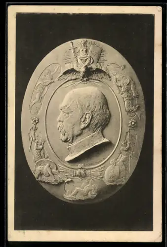 Künstler-AK Prof. Chr. Roth: Bismarck Schild, Kampf und Sieg des Germanus