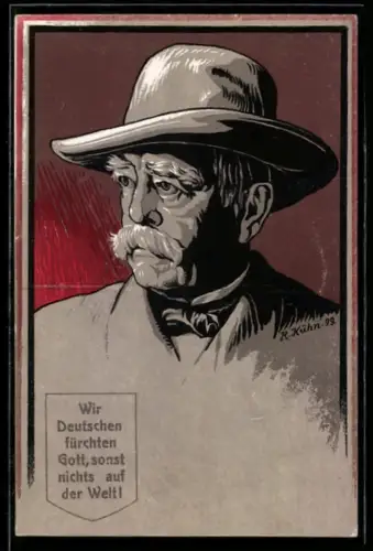 AK Wir Deutschen fürchten Gott, sonst nichts auf der Welt!, Otto von Bismarck