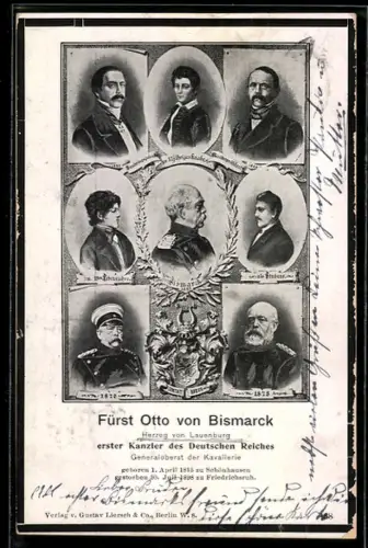 AK Fürst Otto von Bismarck, Herzog von Lauenburg, erster Kanzler des deutschen Reiches