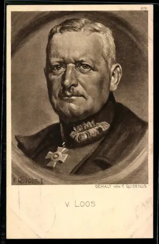 Künstler-AK Fr. Quedenius: General von Loos, Heerführer