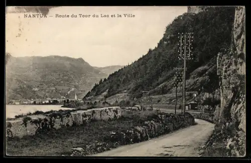 AK Nantua, Route du Tour du Lac et la Ville