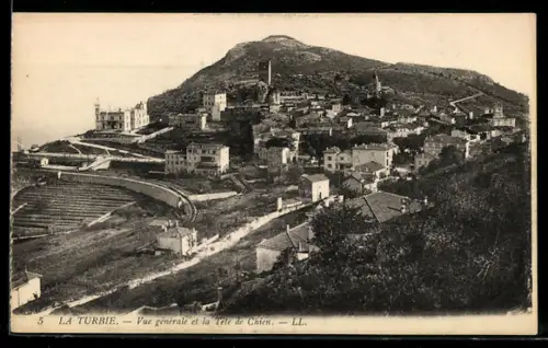 AK La Turbie, Vue générale et la Tête de Chien