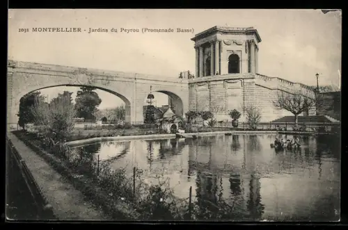 AK Montpellier, Jardins du Peyrou, Promenade Basse