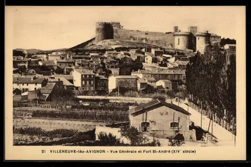 AK Villeneuve-lez-Avignon, Vue Générale et Fort St-André