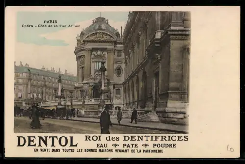 AK Paris, Opéra, Côté de la rue Auber
