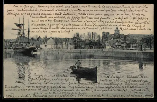 AK Caen, Le Port et l`Eglise de la Trinité