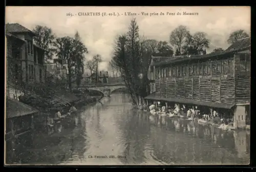 AK Chartres /E.-et-L., L`Eure, Vue prise du Pont du Massacre