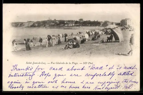 AK Saint-Jean-de-Luz, Vue Générale de la Plage