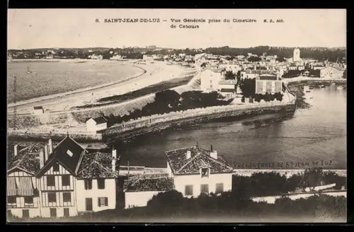 AK Saint-Jean-de-Luz, Vue générale prise au cimetière de Cibours