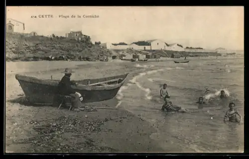 AK Cette, Plage de la Corniche