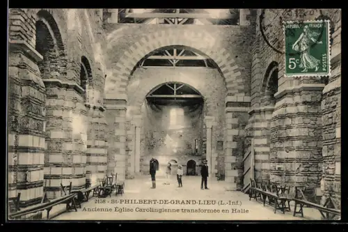 AK St-Philibert-de-Grand-Lieu /L.-Inf., Ancienne Église Carolingienne transformée en Halle