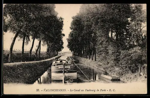 AK Valenciennes, Le Canal au Faubourg de Paris