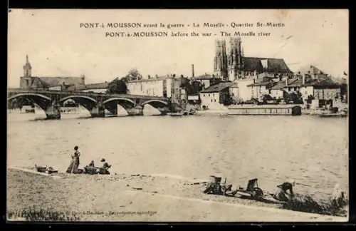AK Pont-à Mousson, La Moselle, Quartier St-Martin