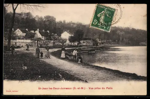 AK St-Jean-les-Deux-Jumeaux /S.-et-M., Vue prise du Patis