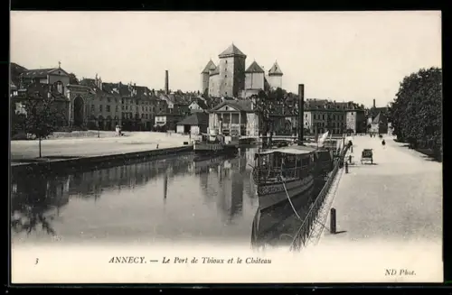 AK Annecy, Le Port de Thioux et le Château