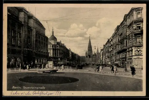 AK Berlin-Charlottenburg, Tauentzienstrasse mit Kaiser Wilhelm-Gedächtsniskirche