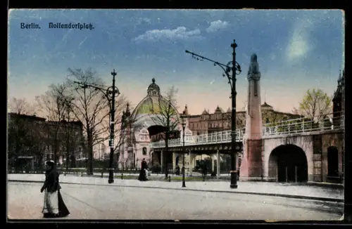 AK Berlin-Schöneberg, U-Bahnhof Nollendorfplatz mit Strassenpartie