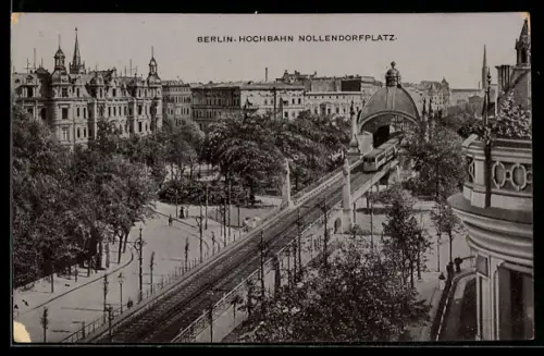 AK Berlin-Schöneberg, Hochbahn am Nollendorfplatz