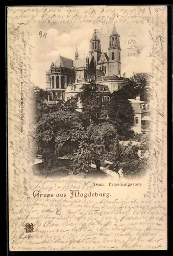 AK Magdeburg, Dom, Präsidialgarten