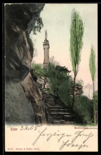 AK Trier, Blick auf die Mariensäule