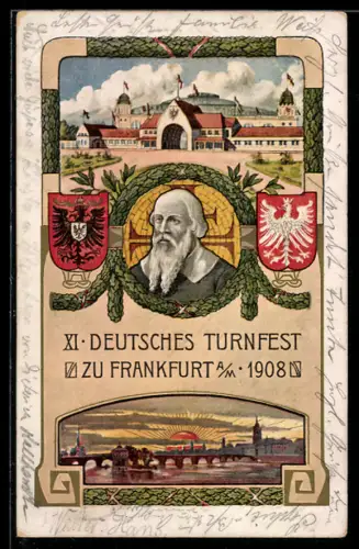 AK Frankfurt, Turnvater Jahn, XI. Deutsches Turnfest 1908