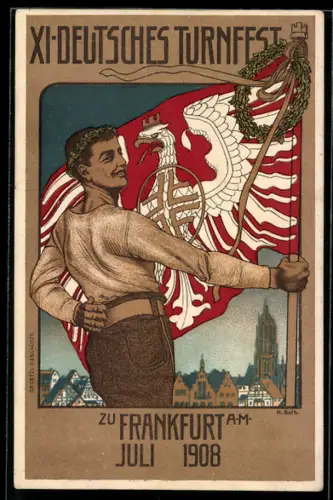 AK XI. Deutsches Turnfest zu Frankfurt, Juli 1908