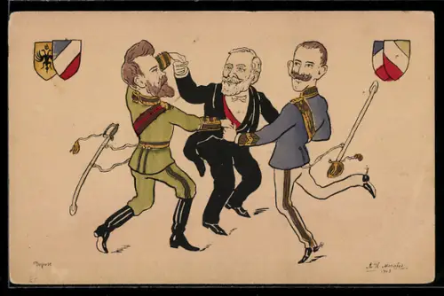 AK Zar Nikolaus II. von Russland, Wappen