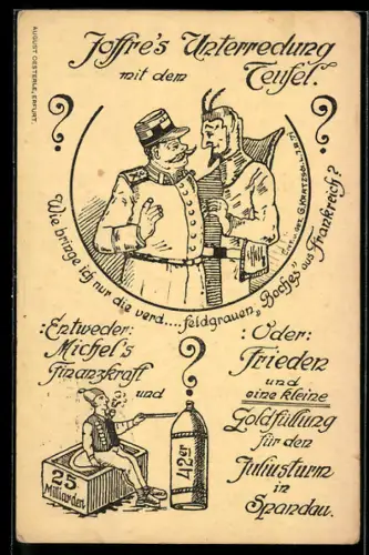 AK Joffre's Unterredung mit dem Teufel