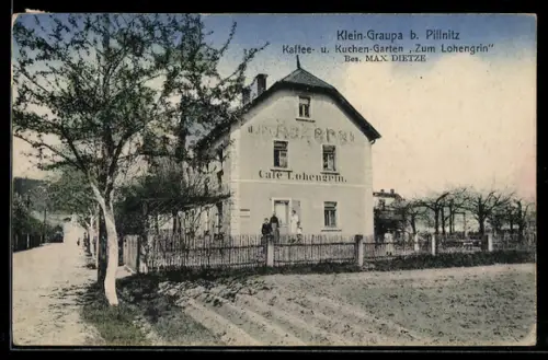 AK Klein-Graupa, Gasthaus zum Lohengrin