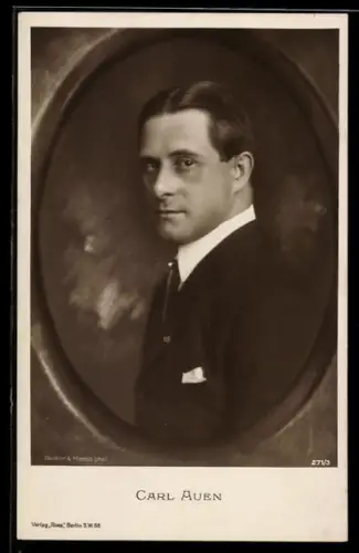 AK Schauspieler Carl Auen im Anzug