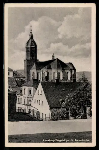 AK Annaberg, Blick zur St. Annenkirche