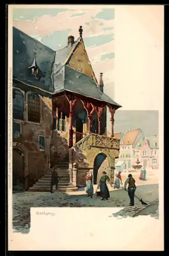 Künstler-AK Meissner & Buch (M&B) Nr.1146: Goslar, am Rathaus