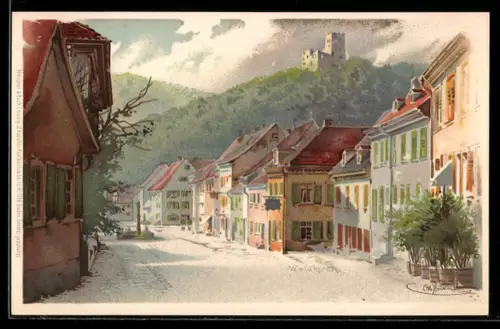 Künstler-AK Waldkirch, Strassenpartie