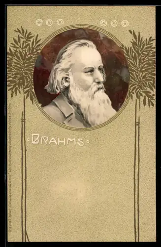 AK Portrait des Komponisten Johannes Brahms