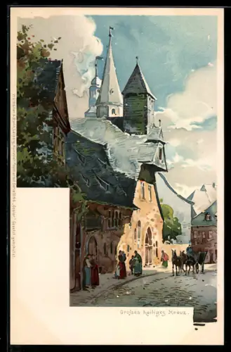 Künstler-AK Meissner & Buch (M&B) Nr.1146: Goslar, Grosses Heiliges Kreuz, Kutsche
