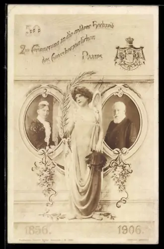 AK Grossherzogliches Paar von Baden, goldene Hochzeit 1906