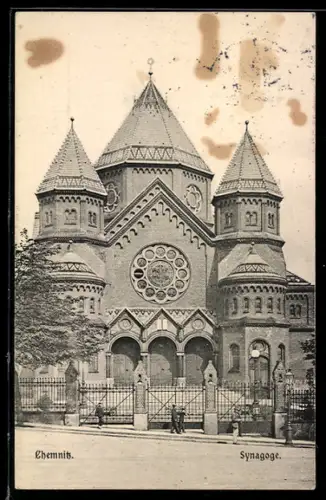 AK Chemnitz, Synagoge in der Aussenansicht