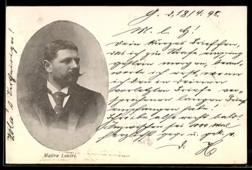 AK Portrait Maître Labori, Dreyfus-Affäre