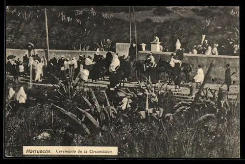 AK Marruecos, Ceremonia de la Circuncision, Beschneidung
