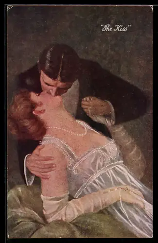 AK Junges Paas küsst sich, Liebespaar