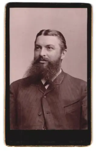 Fotografie Heinrich Axtmann, Plauen, Oberer Graben 19, Porträt eines Herrn mit Bart