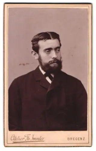 Fotografie Th. Immler, Bregenz, Porträt eines Herren mit Bart