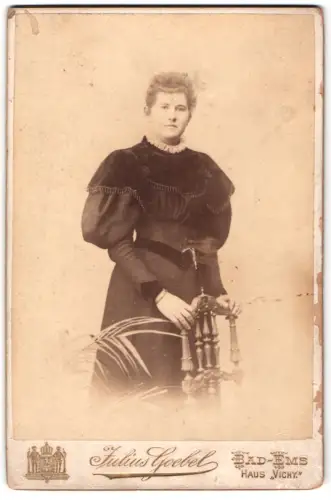 Fotografie Julius Goebel, Bad Ems, Haus Vichy, Porträt einer Dame