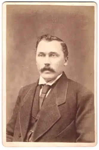 Fotografie L. Peavey, Faribault, Porträt eines Mannes mit Schnurrbart