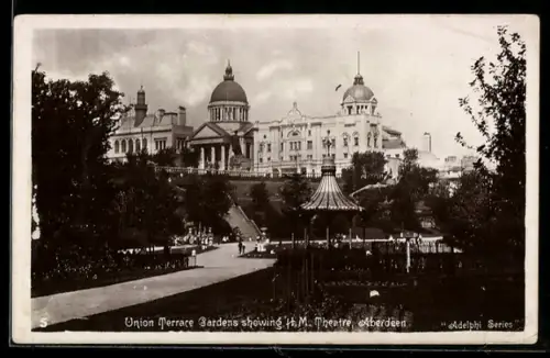 AK Aberdeen, Union Terrace Gardens showing H.M. Theatre
