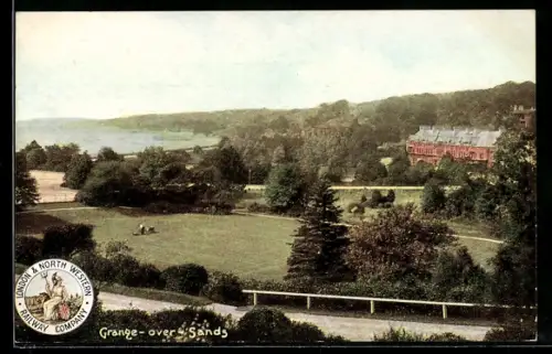 AK Grange-over-Sands, Park und Küstenpanorama
