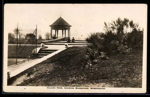 AK Workington, Vulcan Park, showing bandstand