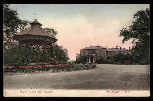 AK London, Brockwell Park, Band Stand and house